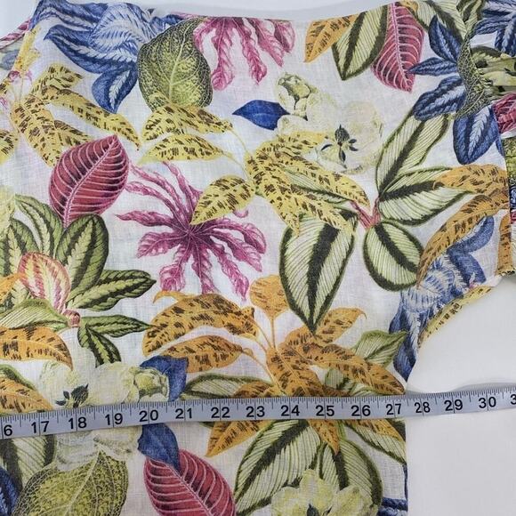 Floral Linen Oversized Top Lagenlook Beachy - Picture 7 of 10